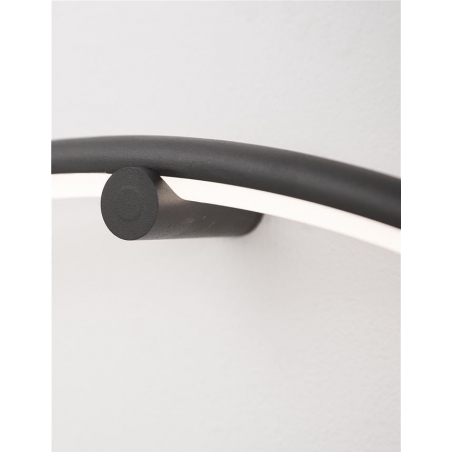 Round LED 79 black round wall lamp with switch