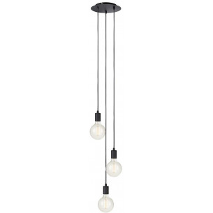 Designerska Lampa sufitowa 3 punktowa Sky Black One Czarna Markslojd do salonu i sypialni. 2