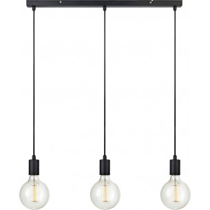 Stylowa Lampa sufitowa 3 punktowa Sky Black Czarna Markslojd nad wyspę do kuchni. 2