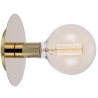 Disc gold wall lamp with switch Markslojd