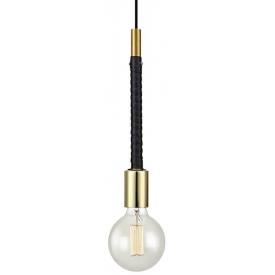 Saddle 4 brass&black industrial "bulb" pendant lamp Markslojd