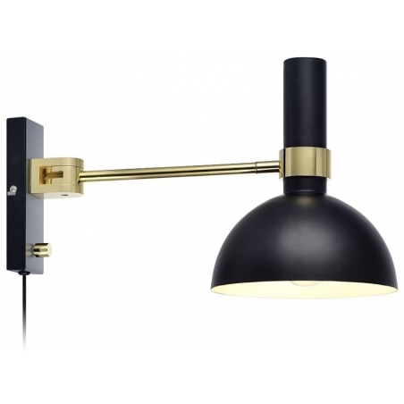 Larry Gold 19 black wall lamp with arm Markslojd