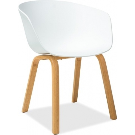 Ego white scandinavian chair with armrests Signal