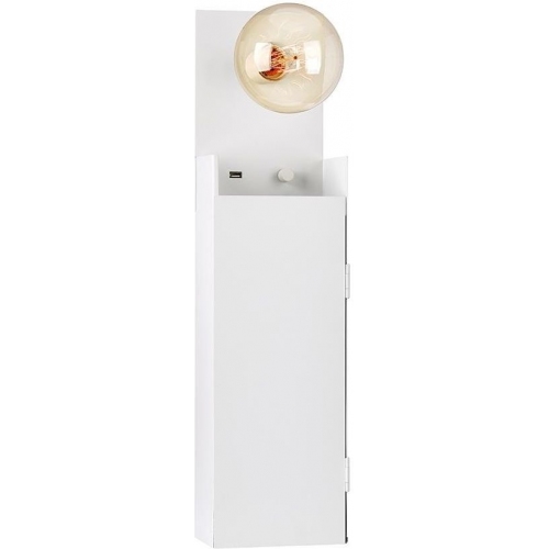 Combo white wall lamp with switch Markslojd