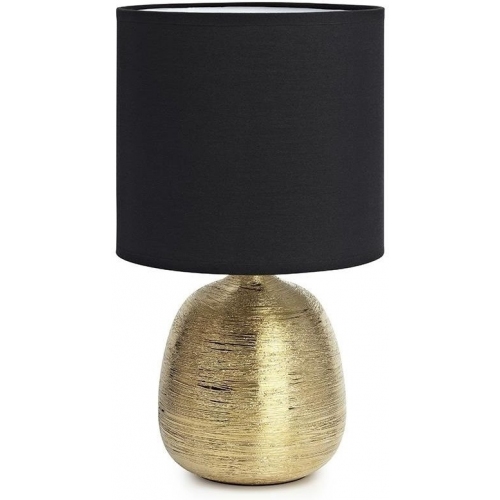 Oscar 20 black&amp;gold bedside lamp with shade Markslojd