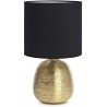 Designerska Lampa stołowa Oscar 20 Czarna ze Złotym Markslojd do sypialni.