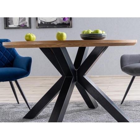 Ritmo 120 oak&black round dining table Signal