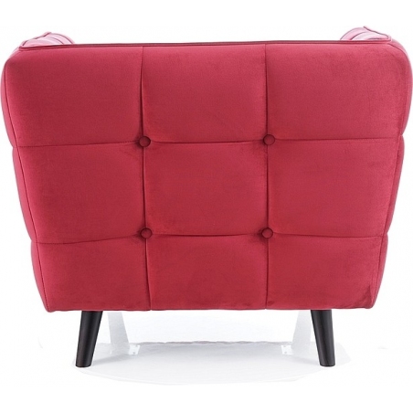Castello dark red quilted velvet armchair Signal