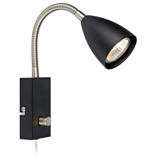 Ciro II black wall lamp with switch Markslojd