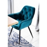 Cherry Velvet turquoise quilted velvet chair with armrests Signal