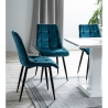 Chic 85 turquoise&black quilted velvet chair Signal