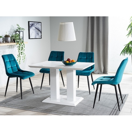 Chic 85 turquoise&black quilted velvet chair Signal