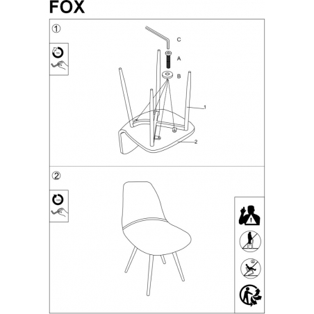 Fox Black black velvet chair Signal