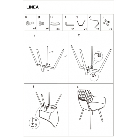 Krzesło welurowe pikowane z podłokietnikami Linea beżowe Signal