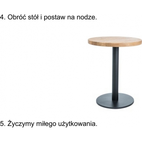 Puro II 70 oak&black round one leg table Signal