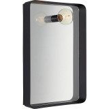 Image black wall lamp with mirror and switch Markslojd