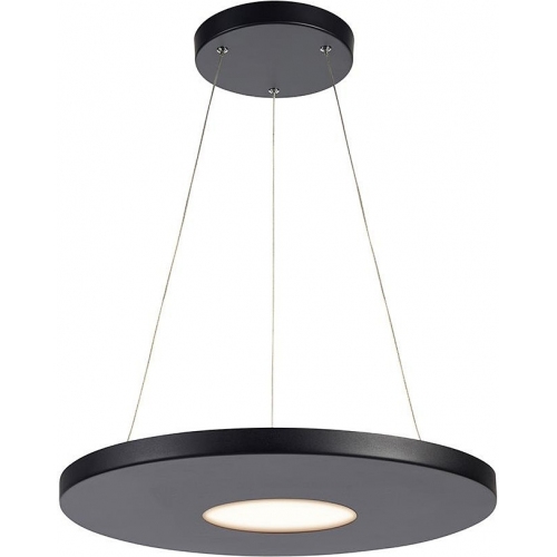 Plate 50 LED black round pendant lamp Markslojd