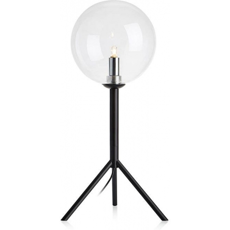 Andrew transparent&black glass ball table lamp Markslojd