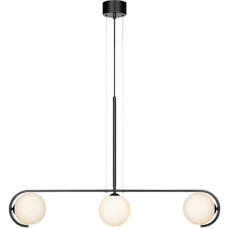 Designerska Lampa wisząca szklane kule Pals Biały/Czarny Markslojd nad stół.
