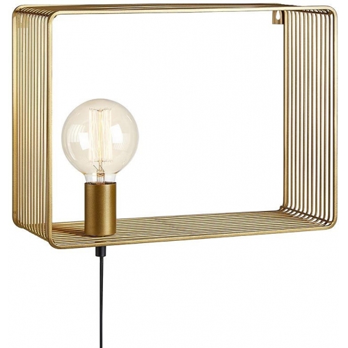 Shelf gold wire wall lamp with switch Markslojd