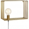 Shelf gold wire wall lamp with switch Markslojd