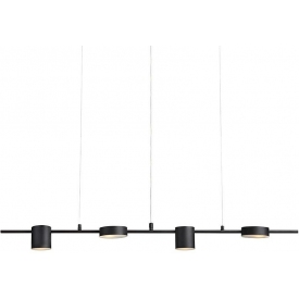 Row 106 black industrial linear pendant lamp Markslojd