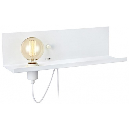 Multi white industrial wall lamp with shelf Markslojd