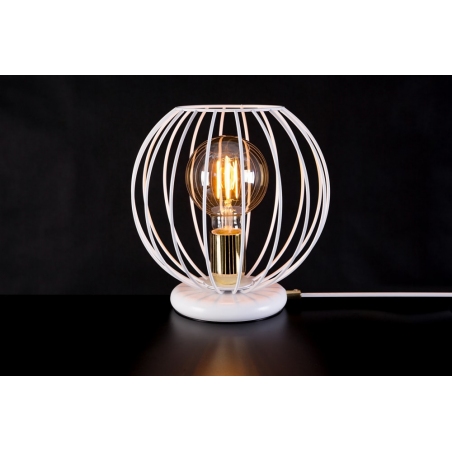 Albio white wire ball table lamp Emibig