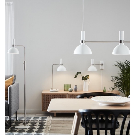 Larry Chrome 19 white wall lamp with arm Markslojd