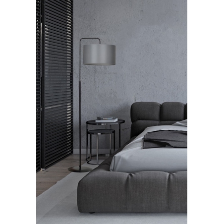 Trapo 50 black&grey floor lamp with shade Emibig