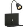 Logi black wall lamp with switch Markslojd