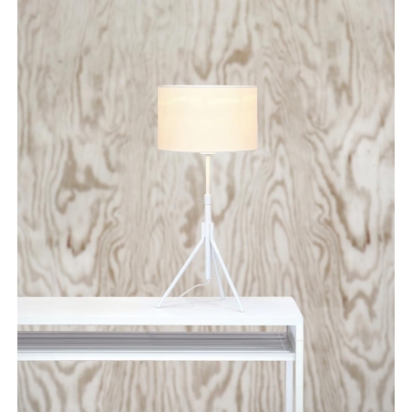 Designerska Lampa stołowa trójnóg Sling Biała Markslojd do sypialni.