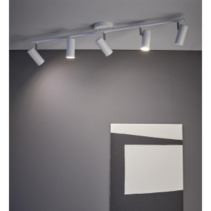 Stylowy Reflektor sufitowy 5 punktowy Barcelona V Biały Markslojd do salonu, kuchni i przedpokoju. 2