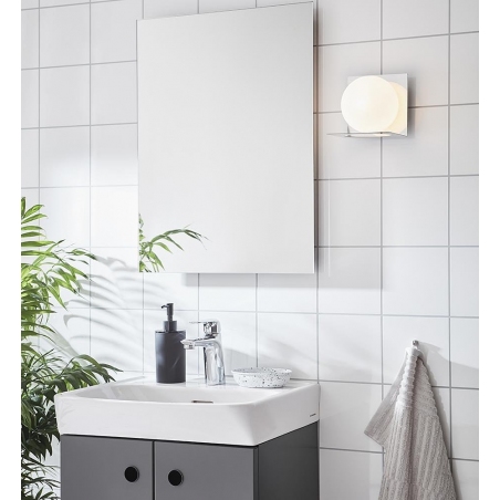 Zenit chrome glass bathroom wall lamp Markslojd