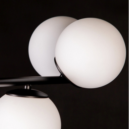 Bior VI white&black glass balls semi flush ceiling light Emibig
