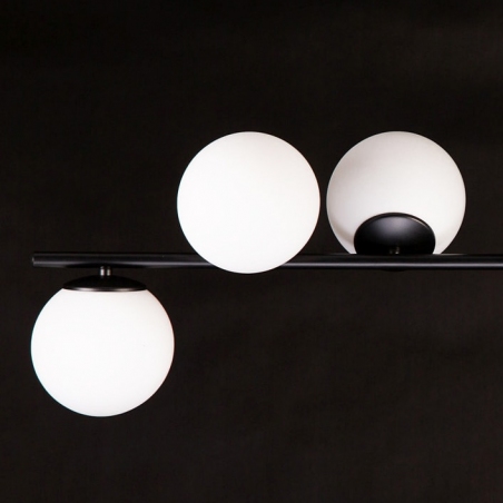 Bior VI white&black glass balls semi flush ceiling light Emibig