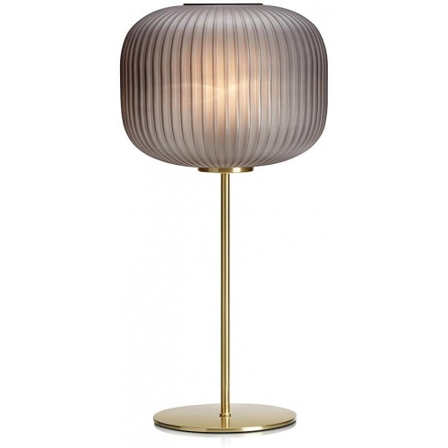 Sober 25 grey&brass glass table lamp Markslojd