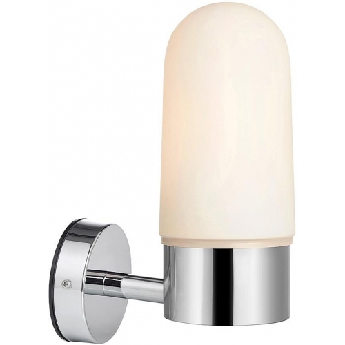 Zen chrome&white glass bathroom wall lamp Markslojd