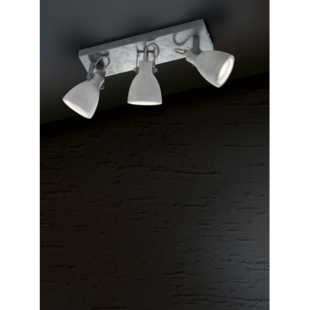 CONCRETE III grey concrete ceiling spotlight Trio