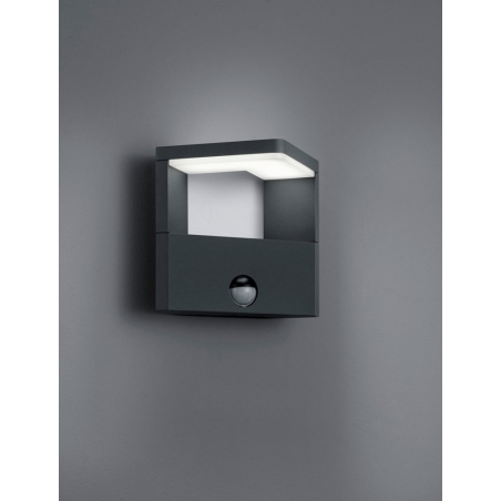 Ganges LED anthracite outdoor wall lamp with sensor Trio