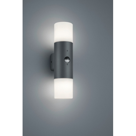 Hoosic II anthracite outdoor wall lamp with sensor Trio