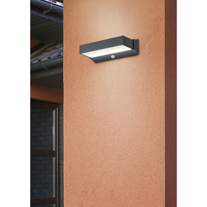 Kinkiet zewnętrzny z czujnikiem ruchu Cuando Sensor Led Antracytowy Trio