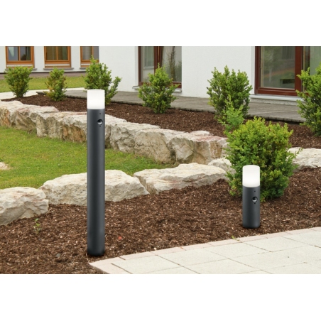 Hoosic 80 anthracite garden post with motion sensor Trio