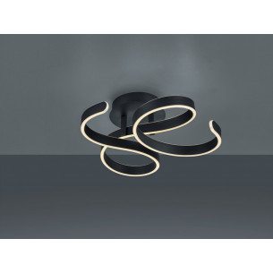 Stylowa Lampa sufitowa Francis 57 Led Czarna Trio do salonu i kuchni. 2