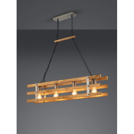 Khan 100 wood&nickel wooden pendant lamp Trio
