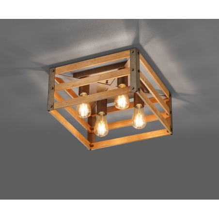 Khan 40 wood&nickel wooden ceiling lamp Trio