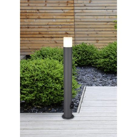 Hoosic antharcite garden post with socket Trio
