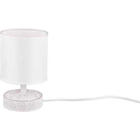 Marie white oriental table lamp with shade Trio