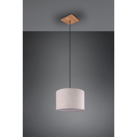 Elmau 35 grey&wood scandinavian pendant lamp with shade Trio