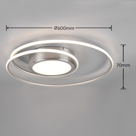 Yava LED 60 nickel modern ceiling lamp Trio